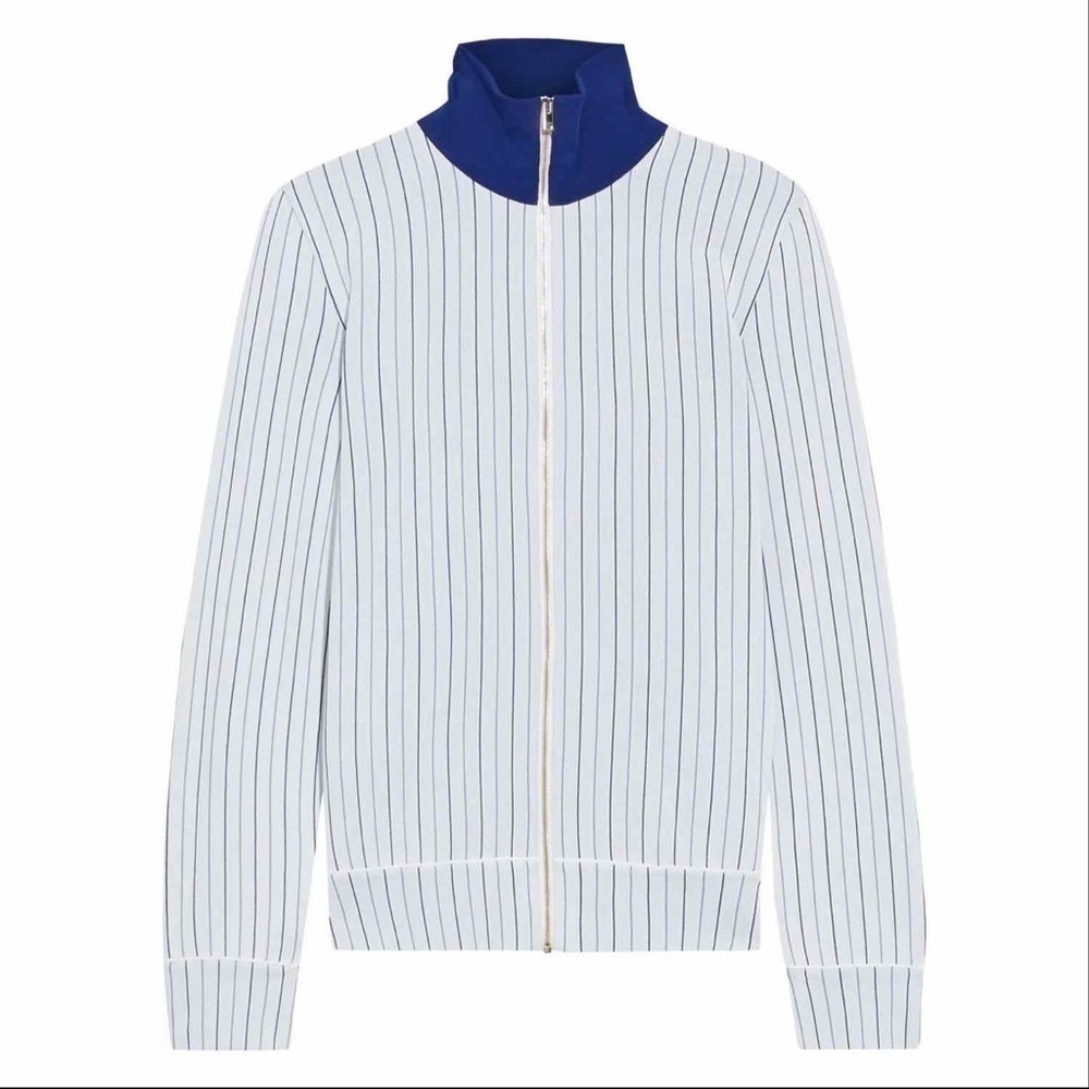 Stella Mc Cartney Pinstriped Stretch knit track jacket